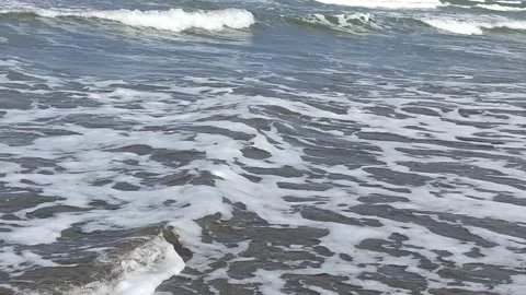 Sea ​​beach waves and sky Stock Footage 165409177