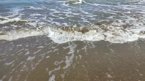 Sea ​​beach waves and sky Stock Footage 165409759