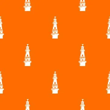Sea beacon pattern vector orange Stockillustratie