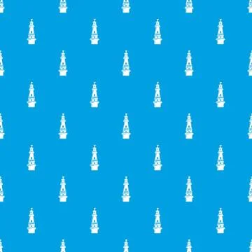 Sea beacon pattern vector seamless blue Illustrazione stock