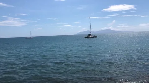 The sea is beautiful at midday Stock Footage 244967749