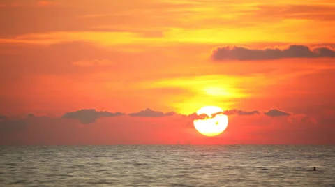 Sea beautiful sunset Stock Footage 37902356