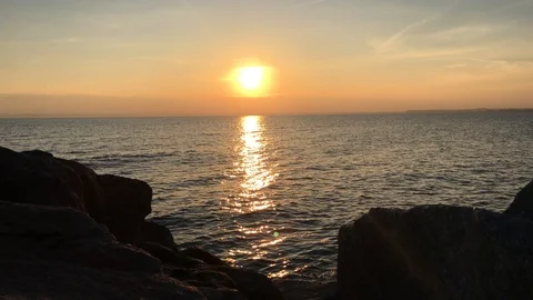 Sea beautiful sunset  Stock Footage 98144837