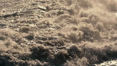 Sea big waves in SlowMotion Stock-Footage 87269370