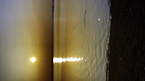Sea big waves, waves in the ocean, at sunset, slow motion Stock Footage 238549936