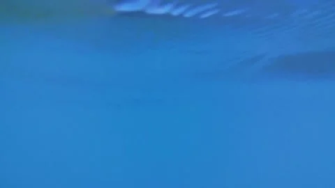 Sea, blue water, waves, bubbles, surfacing Stock Footage 340815339