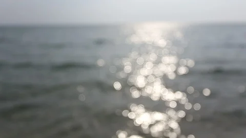 Sea with blurred focus with bokeh Stock Footage 118977880