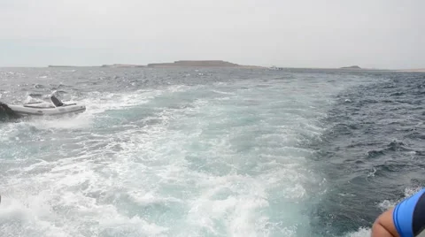 The sea. The boat. The man. Video stock 48839862