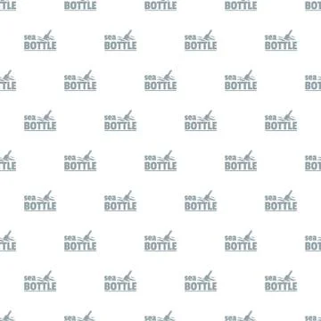 Sea bottle pattern vector seamless Stock Illustration