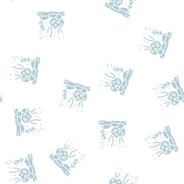 Sea bottom glyph seamless pattern sign Illustrazione stock