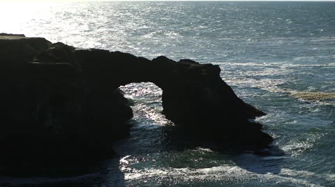 SEA BRIDGE WITH OCEAN AND WAVE IN THE BACKGROUND Stock Footage 59070751