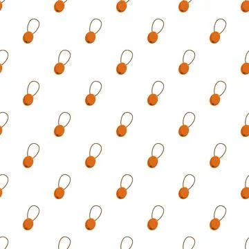 Sea buckthorn berries seamless pattern on white background 스톡 일러스트
