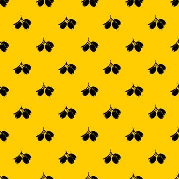 Sea buckthorn branch pattern vector Illustrazione stock