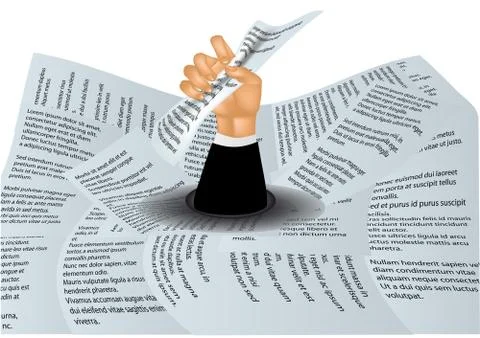 In a sea of bureaucracy Stock Illustration