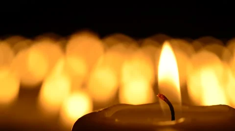 A sea of candles Stock Footage 61738299