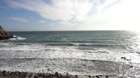 The sea in the cape cap under the blue sky Stock Footage 90953128