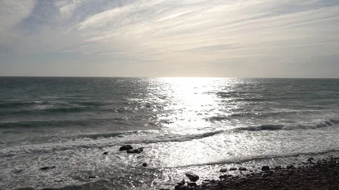 The sea in the cape cap under the blue sky Stock Footage 90954384
