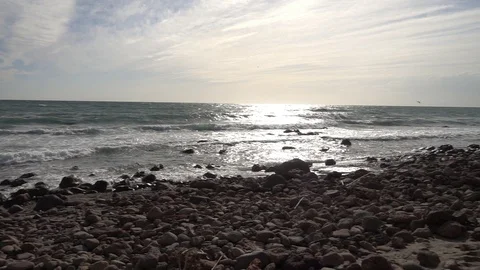 The sea in the cape cap under the blue sky Stock Footage 90955453