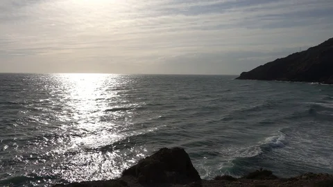 The sea in the cape cap under the blue sky Stock Footage 90956441