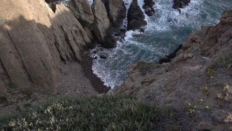 The sea in the cape cap under the blue sky Stock-Footage 90957886