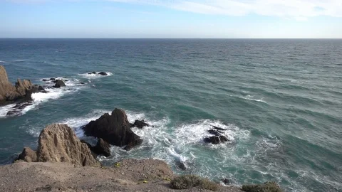 The sea in the cape cap under the blue sky Video stock 90959156