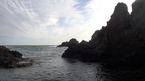The sea in the cape cap under the blue sky Stock Footage 90961584