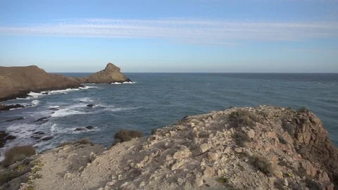 The sea in the cape cap under the blue sky Stock Footage 91023285