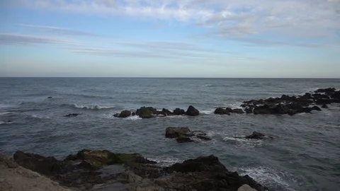 The sea in the cape cap under the blue sky Stock Footage 91024539