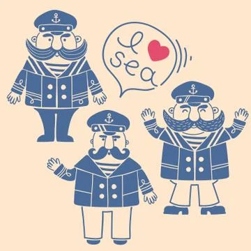 Sea Captain Stock Illustration