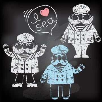 Sea Captain Stock Illustration