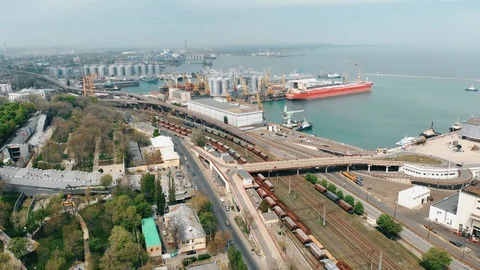 Sea Cargo Port 库存影片 107263382