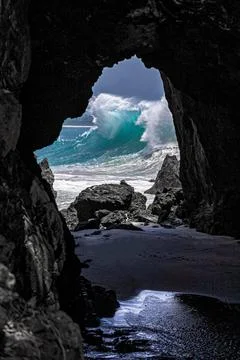 Sea ​​in cave Stock Photos