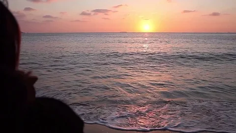 A sea of chill at sunset Video stock 79953604