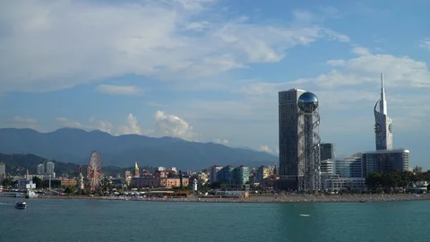 Sea cityscape Stock Footage 99657756