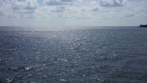 The sea on a clear day with clouds and beautiful sky. Stock Footage 93092973