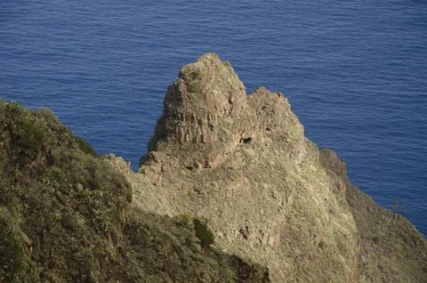 Sea cliff in Agulo. Stock Photos