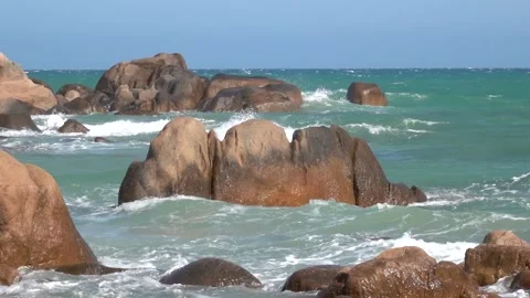 Sea Cliff and Waves Stock Footage 239166722