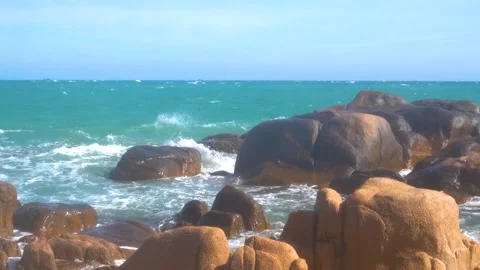 Sea Cliff and Waves Stock Footage 239167022
