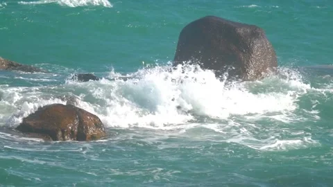 Sea Cliff and Waves Stock Footage 239167264