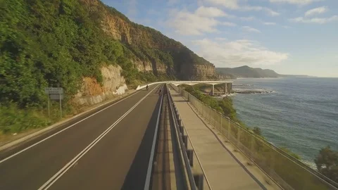 Sea Cliff Bridge Stock Footage 74839091
