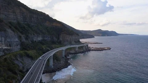 Sea Cliff Bridge Stock Footage 76513050