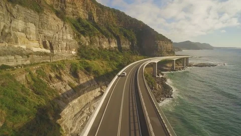 Sea Cliff Bridge North Video stock 74850678