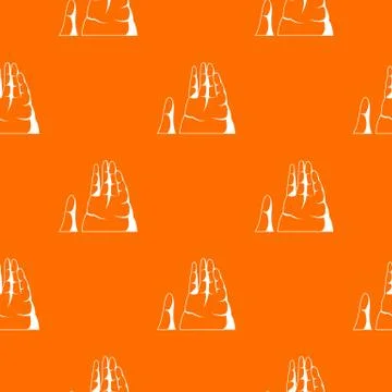 Sea cliff pattern vector orange Stock Illustration