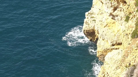 Sea Cliffs And Deep Blue Sea - Beauty in nature contemplative background Stock Footage 108418298