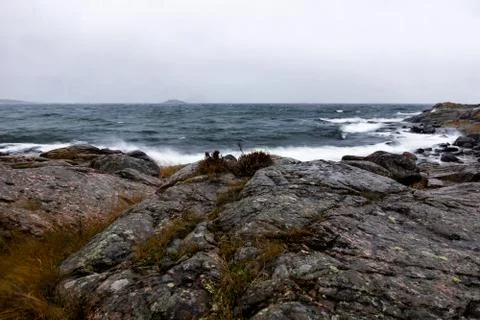Sea cliffs in archipelago Stock Photos
