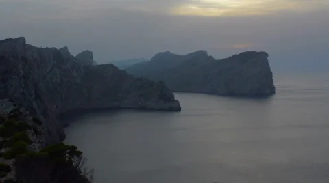 Sea Cliffs at Cap Formentor Mallorca Stock Footage 32156682
