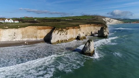 Sea Cliffs Isle of Wight Stock Footage