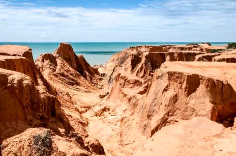 Sea cliffs of Morro Branco 写真素材