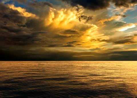 Sea Cloud evening. Stock Photos