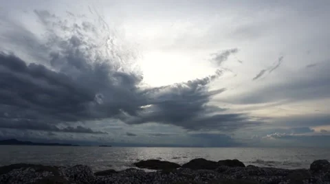 Sea, cloud, twilight Stock Footage 53805500